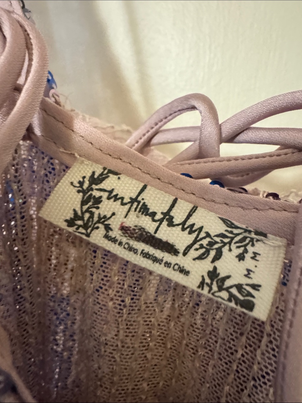 Urban Outfitters Lavender/pink Sequin Slip Dress size medium NWOT never worn - Picture 6 of 9